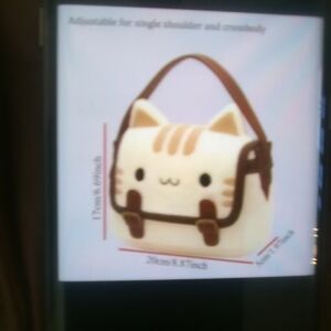 Cute Cat Shoulder Bag Baby Yellow Furry Soft Women\ Girls